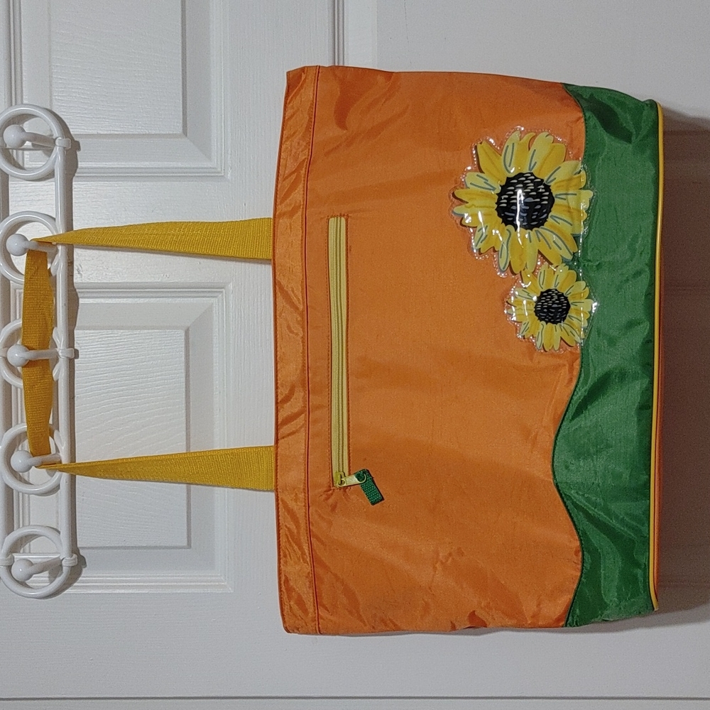 🟧 Orange Vinyl Beach Bag